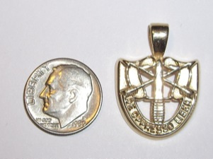 #19 Large Yellow Gold SF Crest Pendant