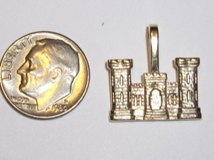 #63 Yellow Gold Engineer Castle Pendant