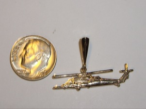 #68 Yellow Gold Blackhawk Pendant