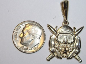 #79 Yellow Gold Master Diver Pendant