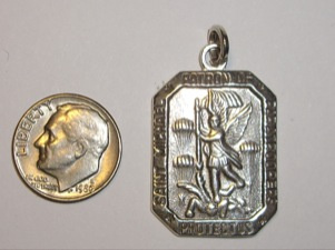 #81 Sterling Silver Airborne St. Michael Pendant