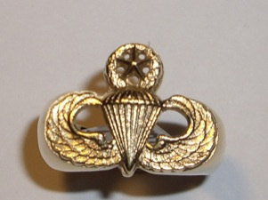 #101 Yellow Gold Master Airborne Jump Wing Ring