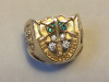 #91 Gold SF Ring w Gemstones and Diamonds