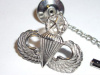 #36 White Gold Master Jump Wing Tie-Tac